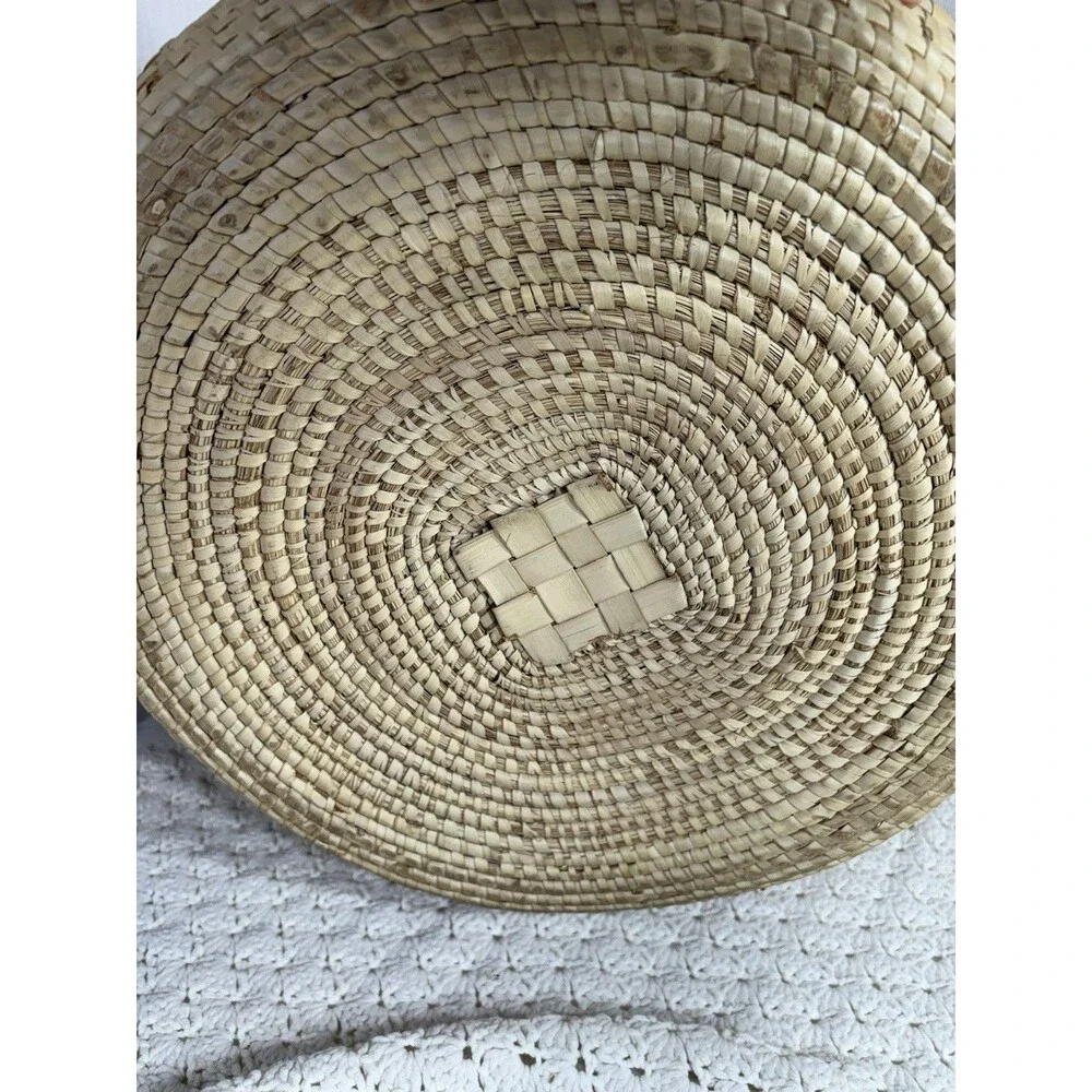 Large Native American Tohono O’odham Papago Style Basket With Lid 15” X 18”